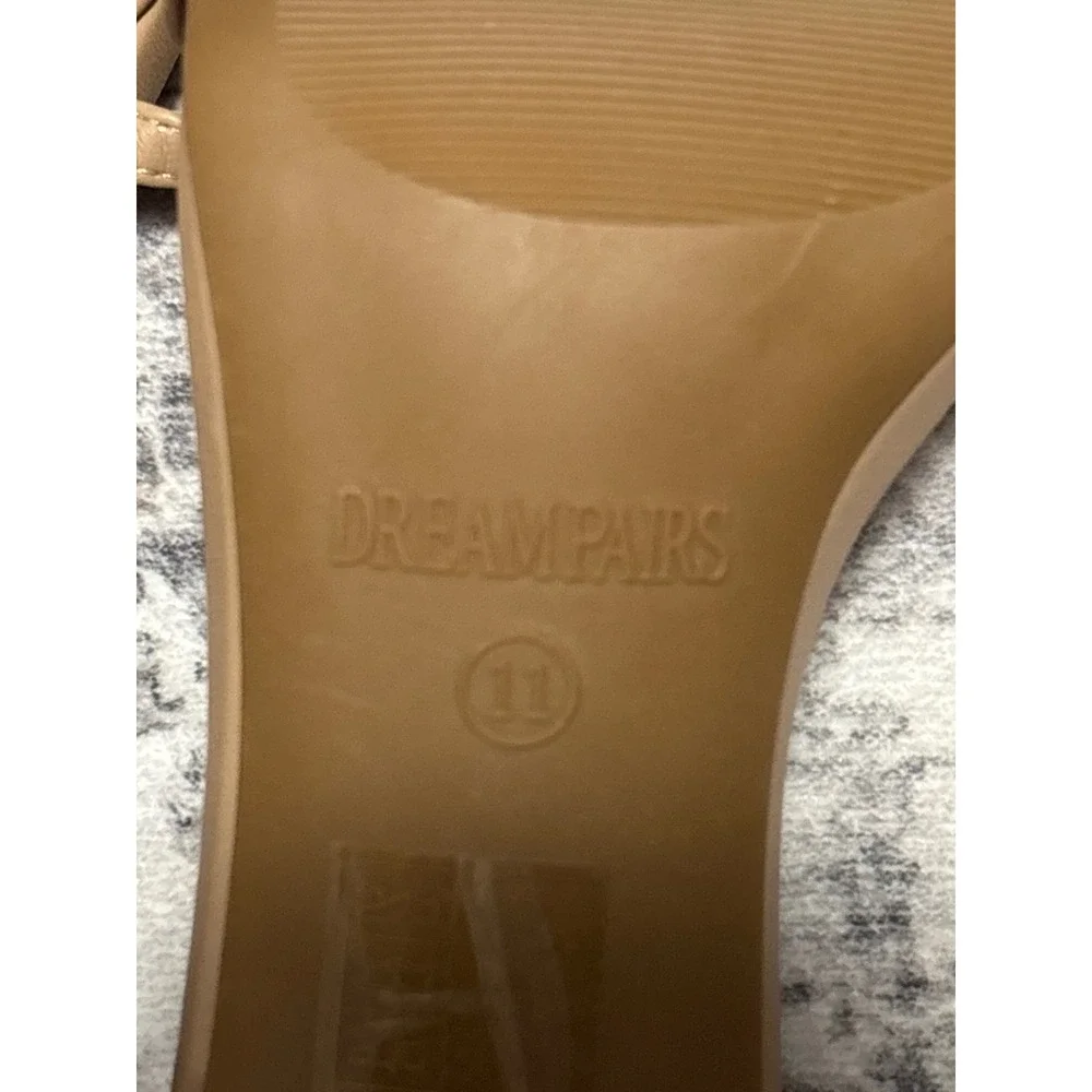 Dream Pairs Women's‎ Nude Ankle adjustable Strap Stiletto Heels Sandals Size 11